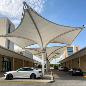 Parking shelters and entrance shading